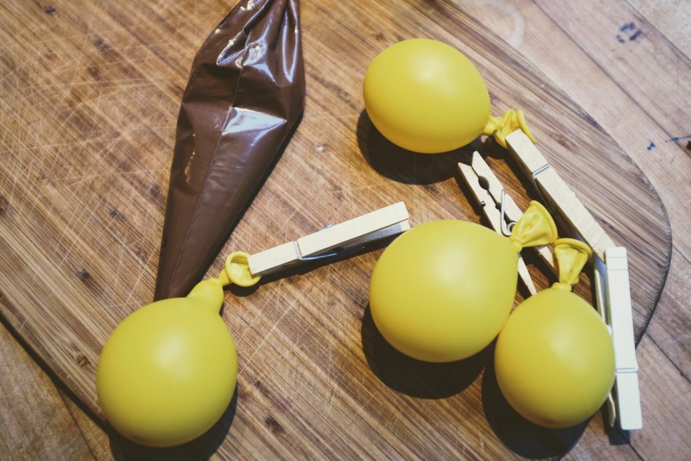 making a DIY homemade chocolate egg for easter with you kids