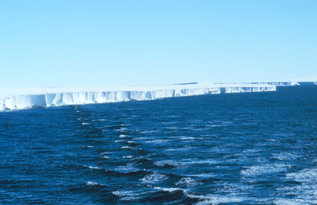 Ross Ice Shelf - recent discovery that scientists can listen to the singing of the ross ice shelf surface to learn about near surface events like storms or melting