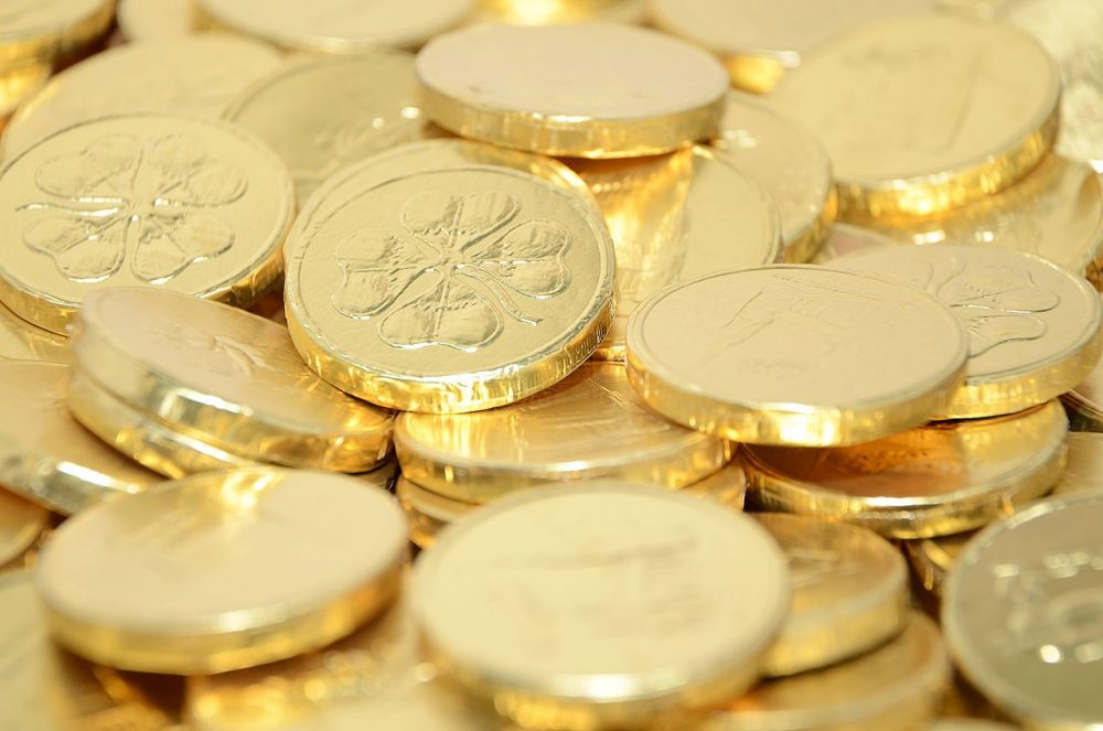 leprechaun gold chocolate coins